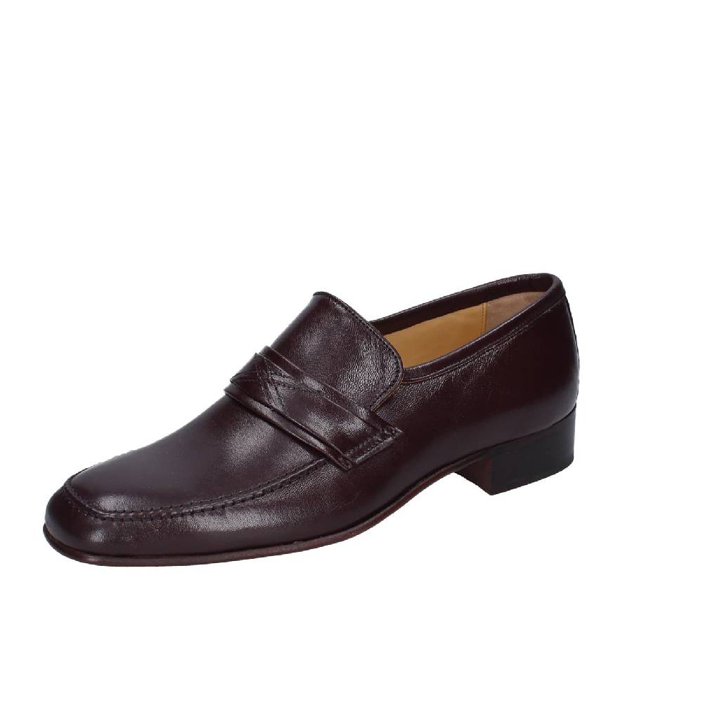 scarpe uomo HENRY LOGAN mocassini marrone pelle EY166 Prezzo di fabbrica
