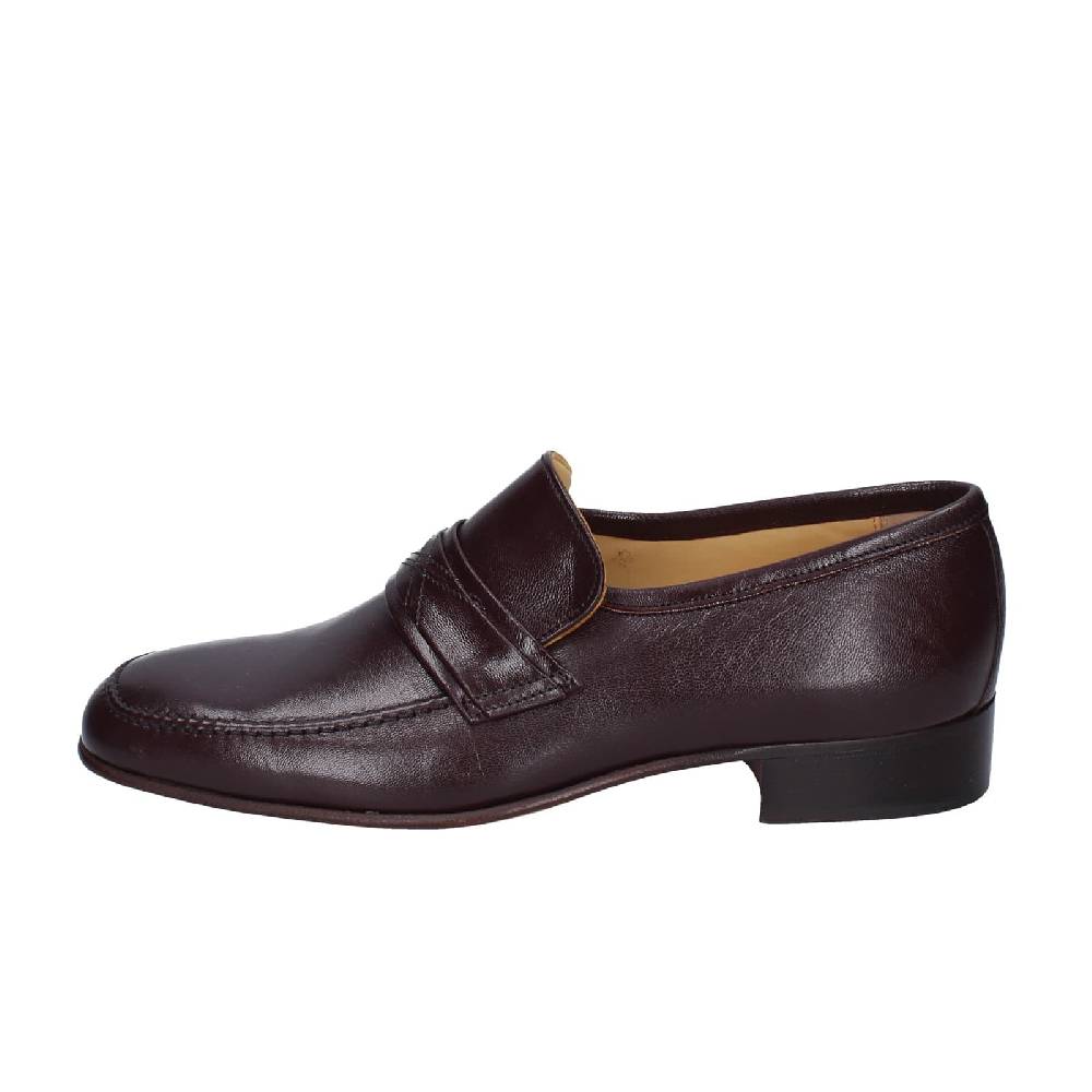scarpe uomo HENRY LOGAN mocassini marrone pelle EY166 Prezzo di fabbrica