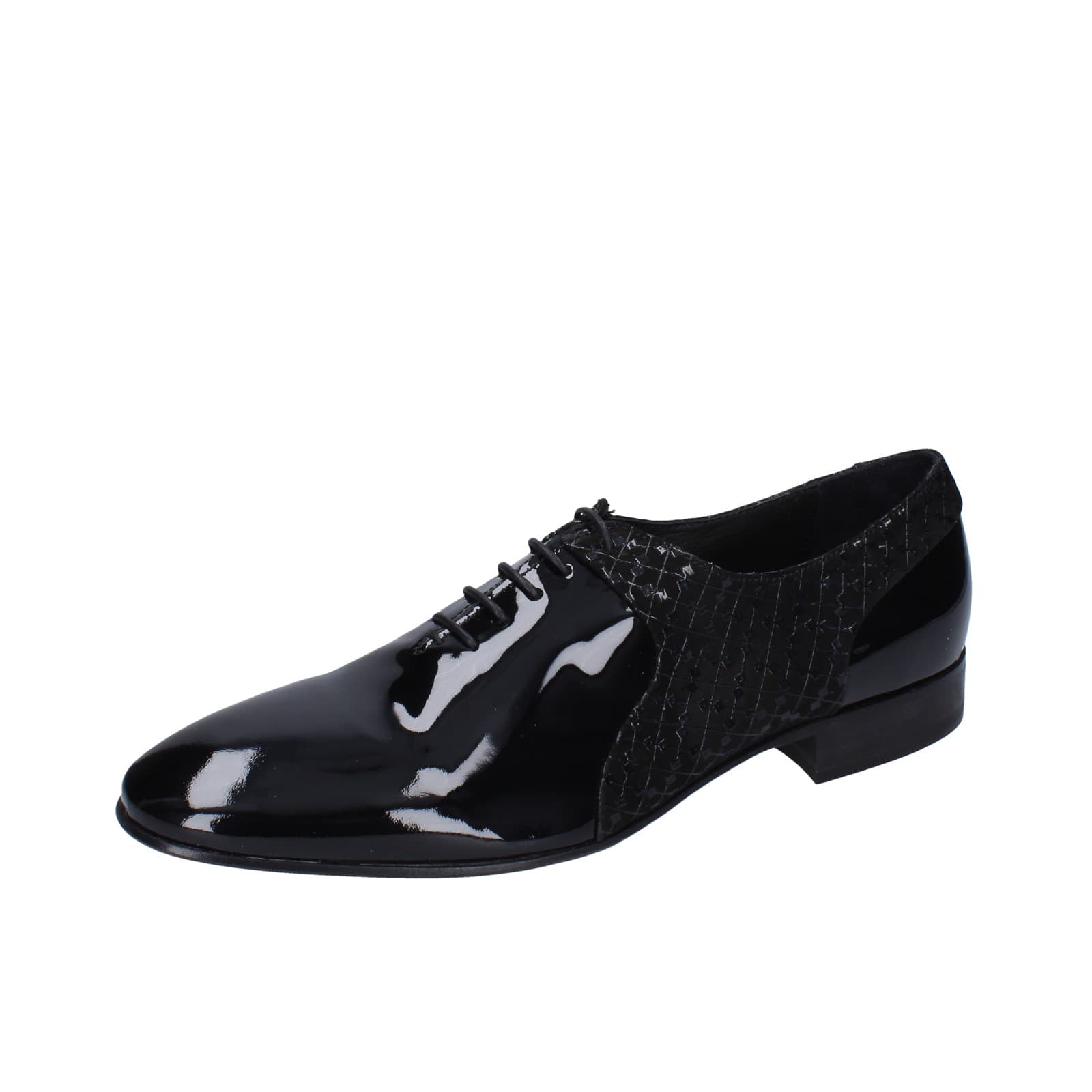 scarpe uomo EVEET classiche nero vernice EZ200 Flash Sale