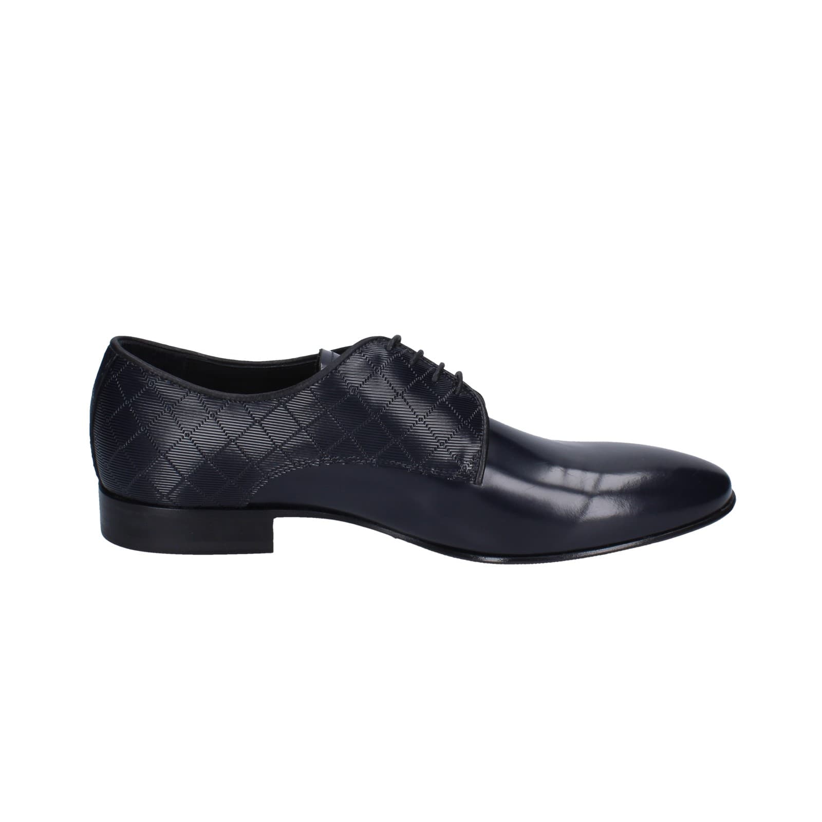 scarpe uomo EVEET classiche blu pelle EZ227 Fornitura limitata