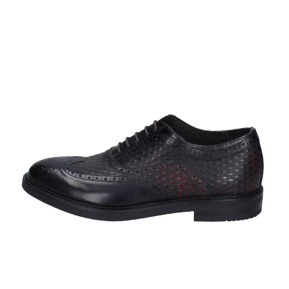 scarpe uomo EVEET classiche nero pelle bordeaux EZ145 Offerta Pasqua