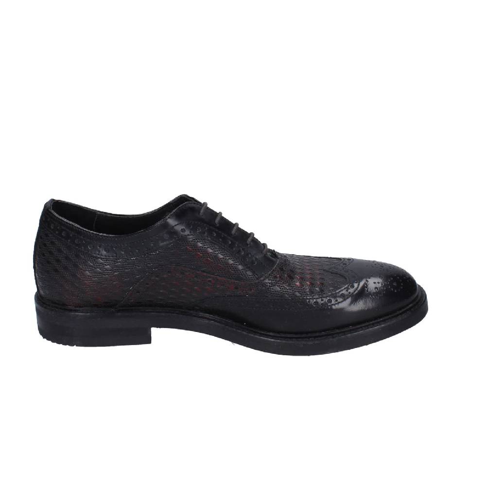 scarpe uomo EVEET classiche nero pelle bordeaux EZ145 Offerta Pasqua