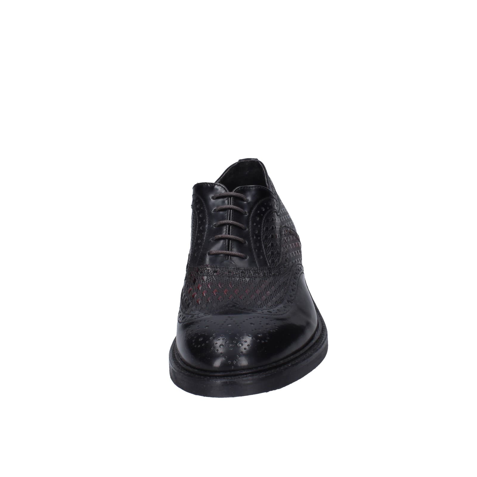 scarpe uomo EVEET classiche nero pelle bordeaux EZ145 Offerta Pasqua
