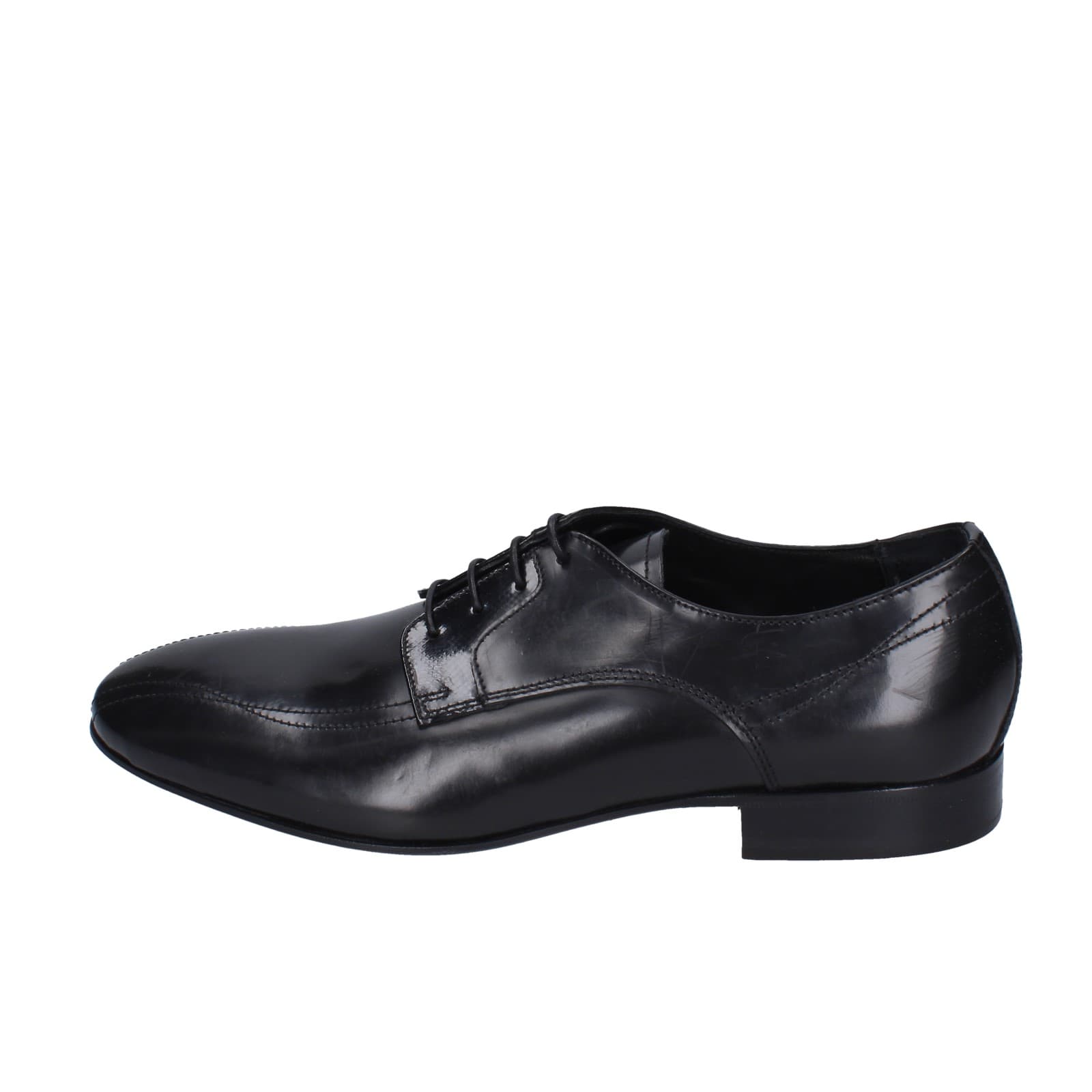 scarpe uomo EVEET classiche nero pelle lucida 19409 EZ158 Offerta Giorno del Papà