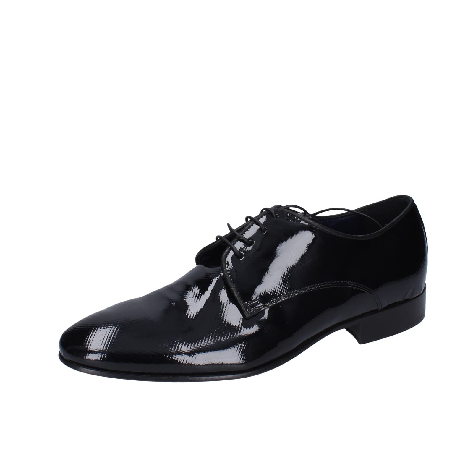 scarpe uomo EVEET classiche nero pelle lucida EZ155 Offerta San Valentino