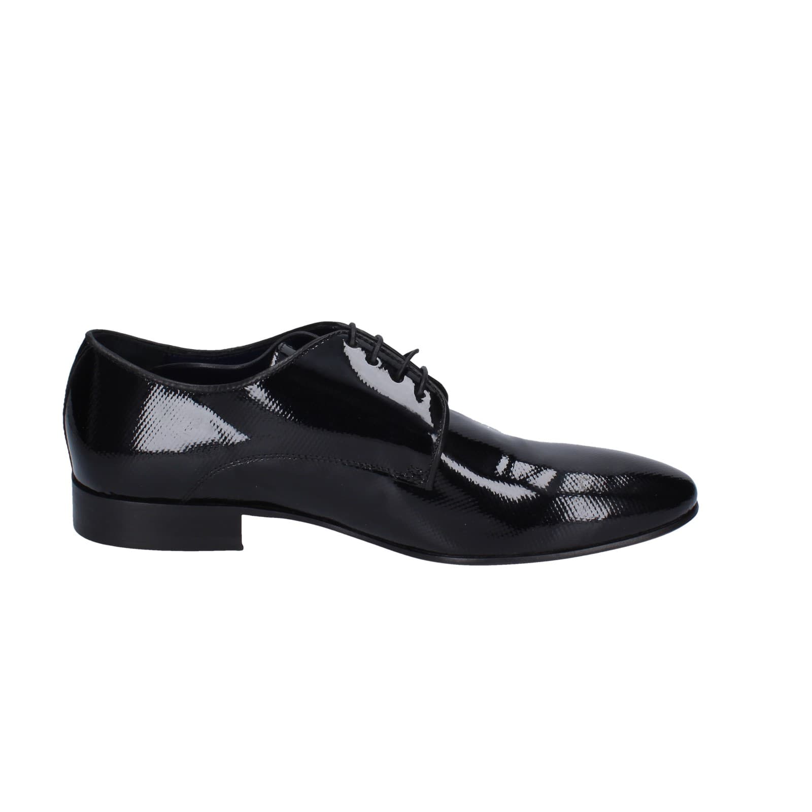 scarpe uomo EVEET classiche nero pelle lucida EZ155 Offerta San Valentino