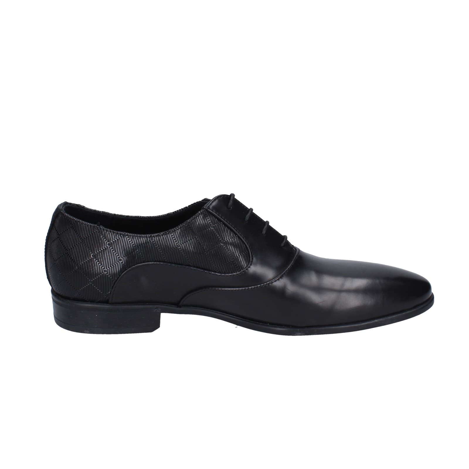 scarpe uomo EVEET classiche nero pelle EZ191 Smaltimento dello stoccaggio