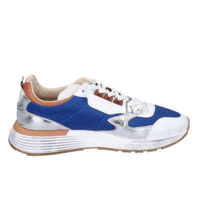 scarpe uomo MOMA sneakers blu tessuto argento pelle 4AS401-CRN BC77 Latest fashion