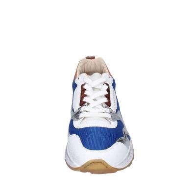 scarpe uomo MOMA sneakers blu tessuto argento pelle 4AS401-CRN BC77 Latest fashion