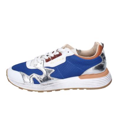 scarpe uomo MOMA sneakers blu tessuto argento pelle 4AS401-CRN BC77 Latest fashion