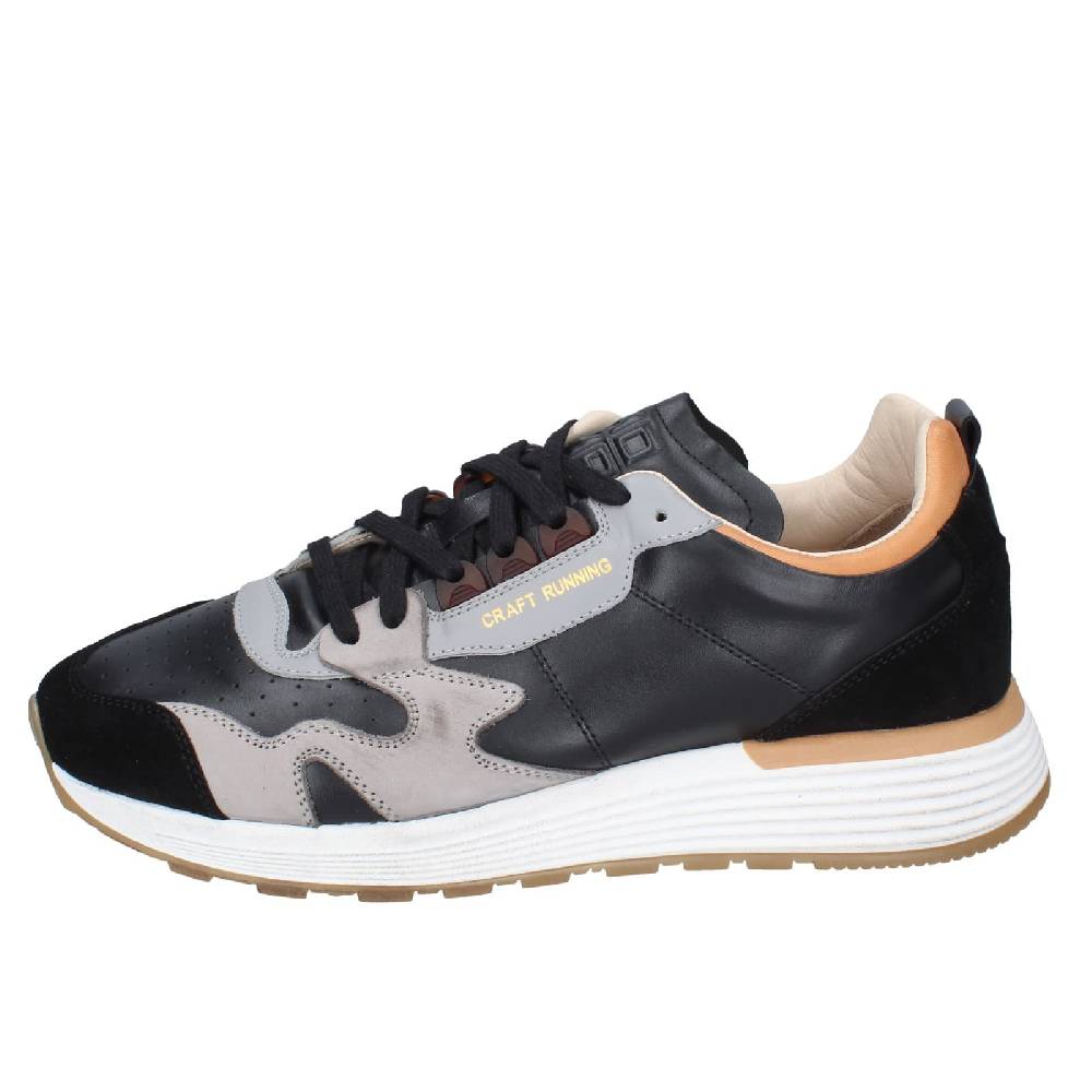 scarpe uomo MOMA sneakers nero pelle grigio camoscio 4AW358 EY526 Grandi sconti
