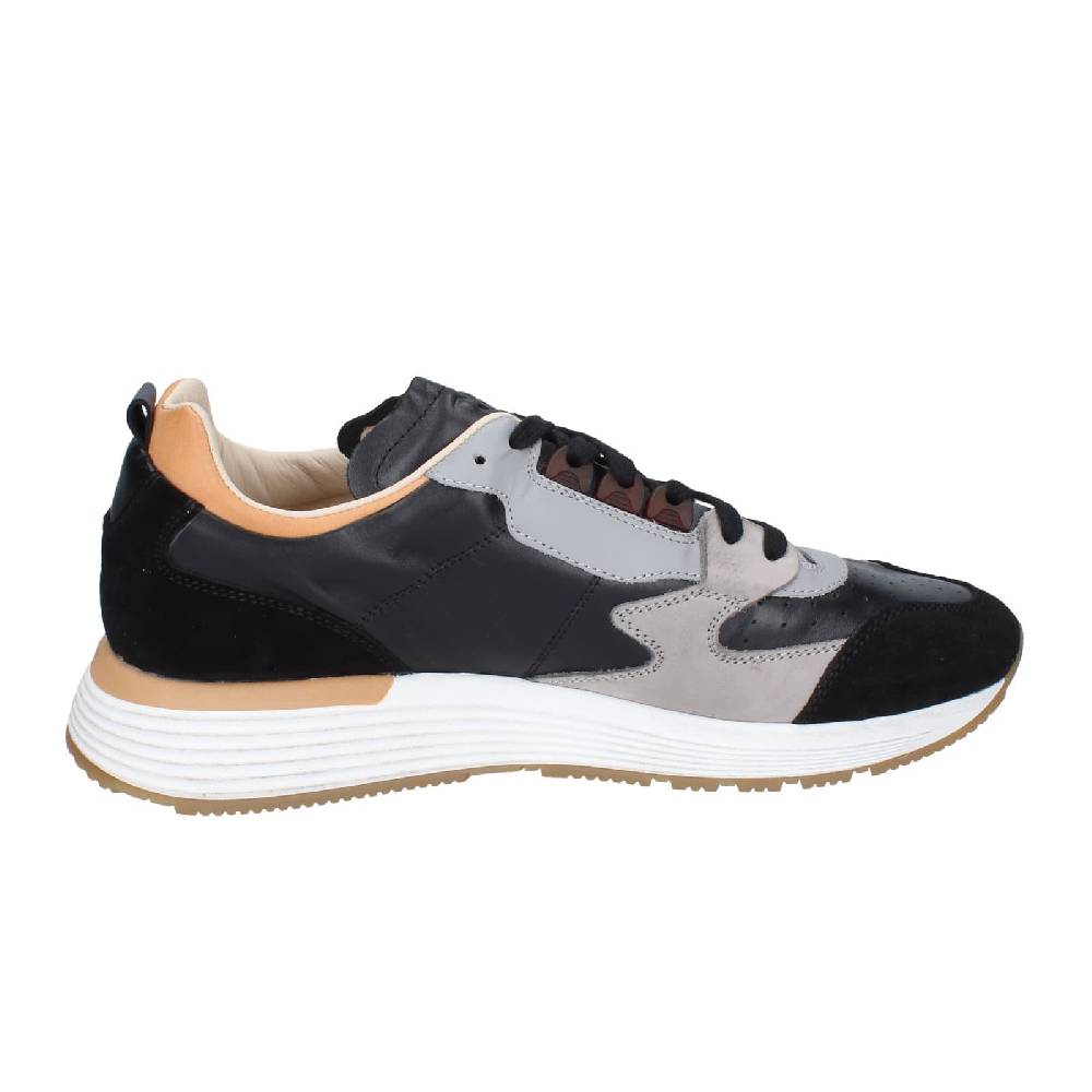 scarpe uomo MOMA sneakers nero pelle grigio camoscio 4AW358 EY526 Grandi sconti