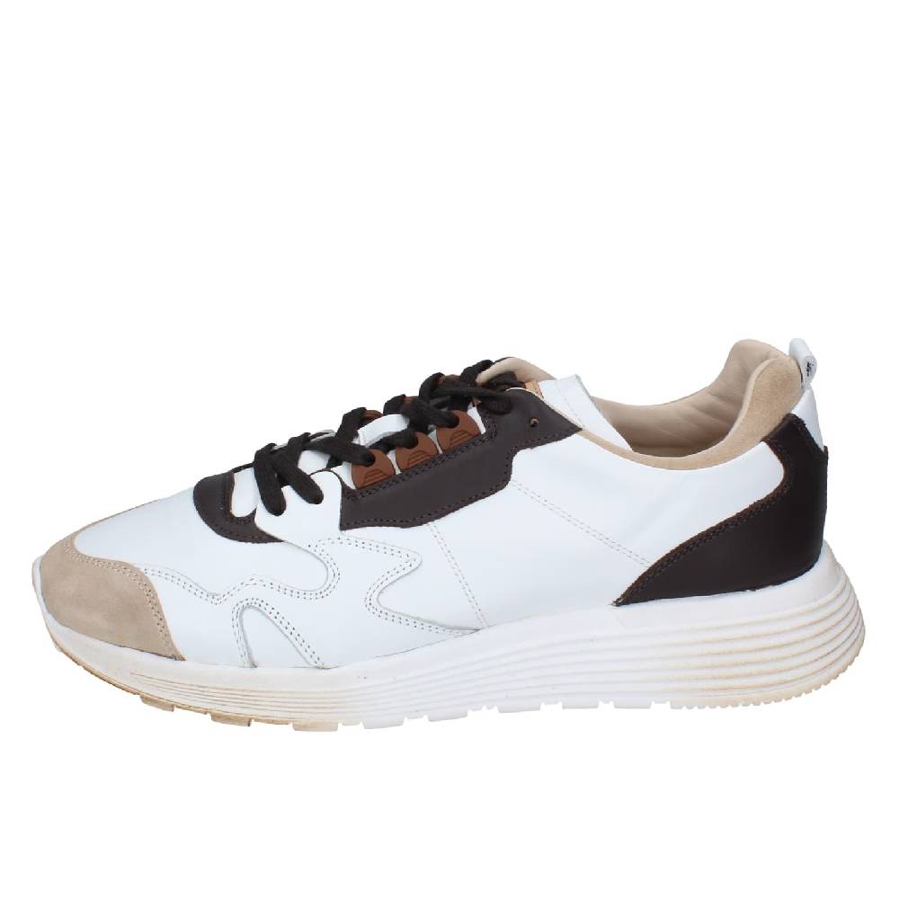 scarpe uomo MOMA sneakers bianco pelle marrone camoscio 61301A EY525 Nuovi prodotti