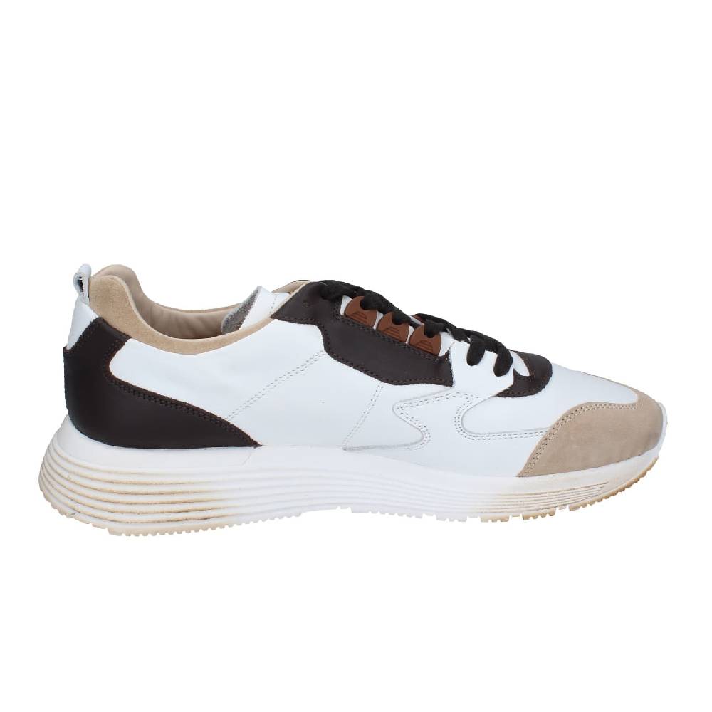 scarpe uomo MOMA sneakers bianco pelle marrone camoscio 61301A EY525 Nuovi prodotti