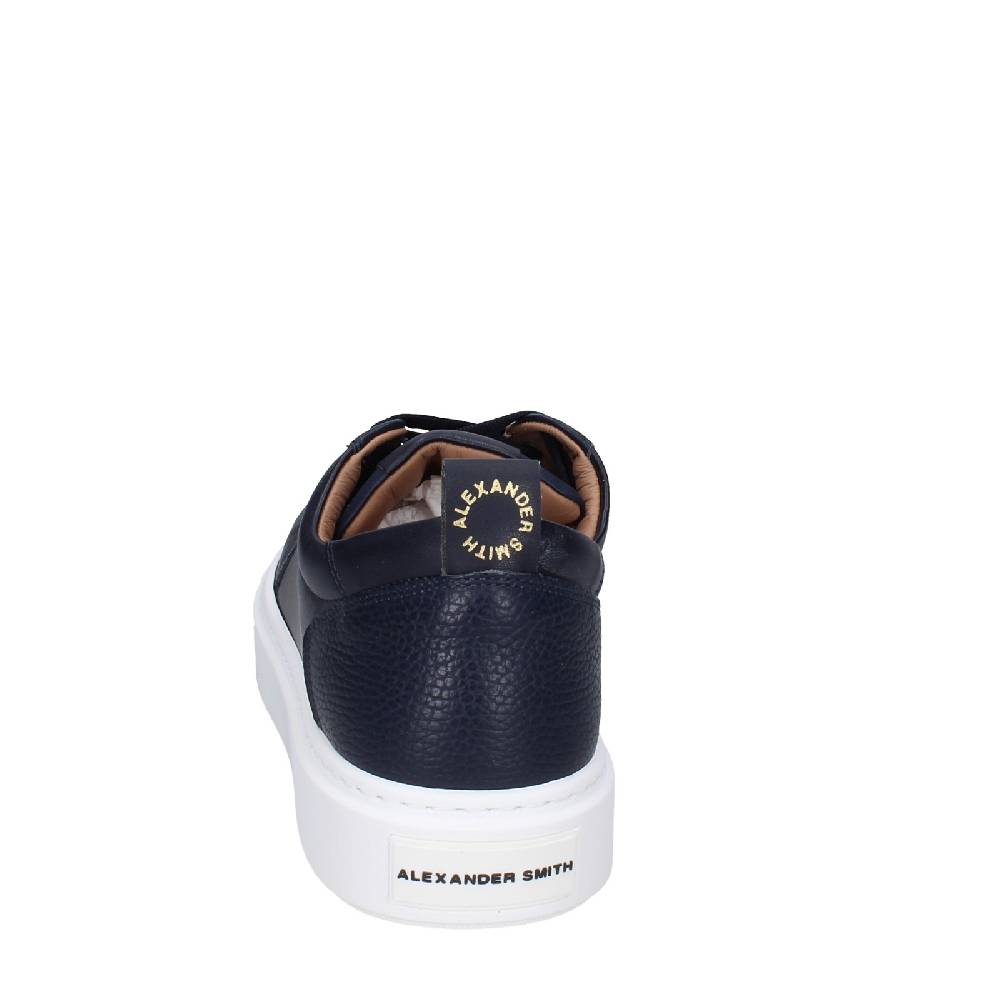 scarpe uomo ALEXANDER SMITH sneakers blu pelle EX599 Offerte giornaliere