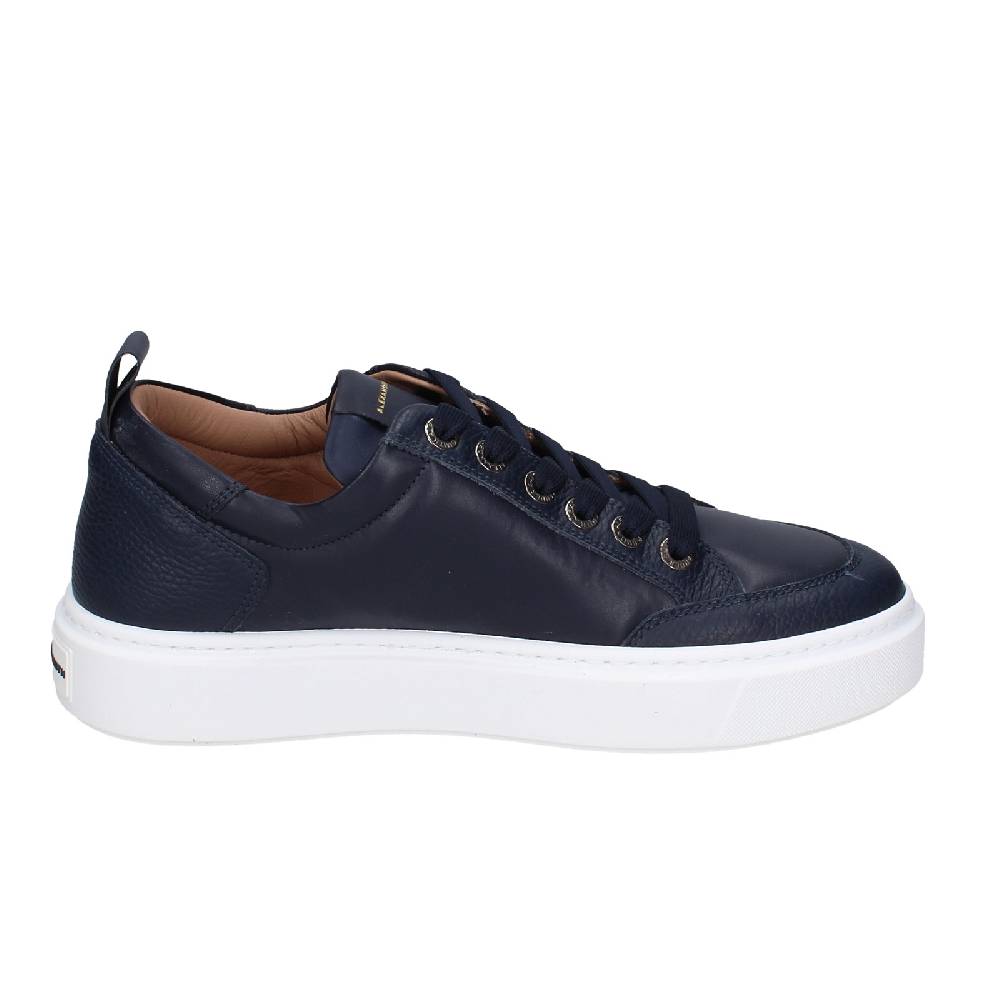 scarpe uomo ALEXANDER SMITH sneakers blu pelle EX599 Offerte giornaliere