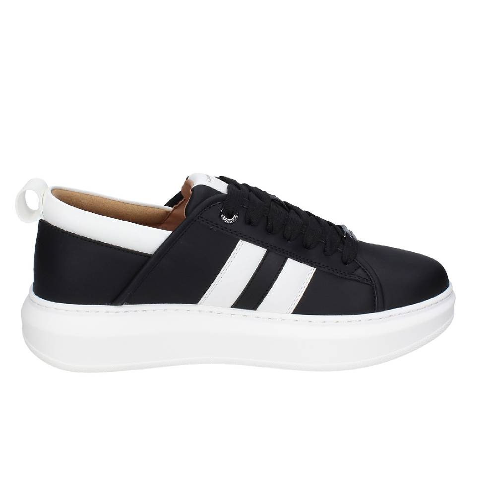 scarpe uomo ALEXANDER SMITH sneakers nero pelle sintetica bianco EX602 Offerte speciali