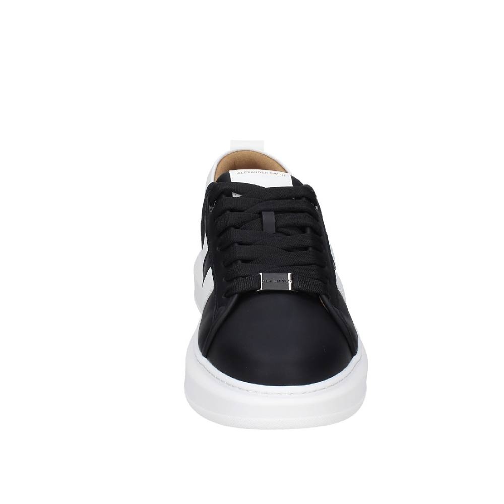 scarpe uomo ALEXANDER SMITH sneakers nero pelle sintetica bianco EX602 Offerte speciali
