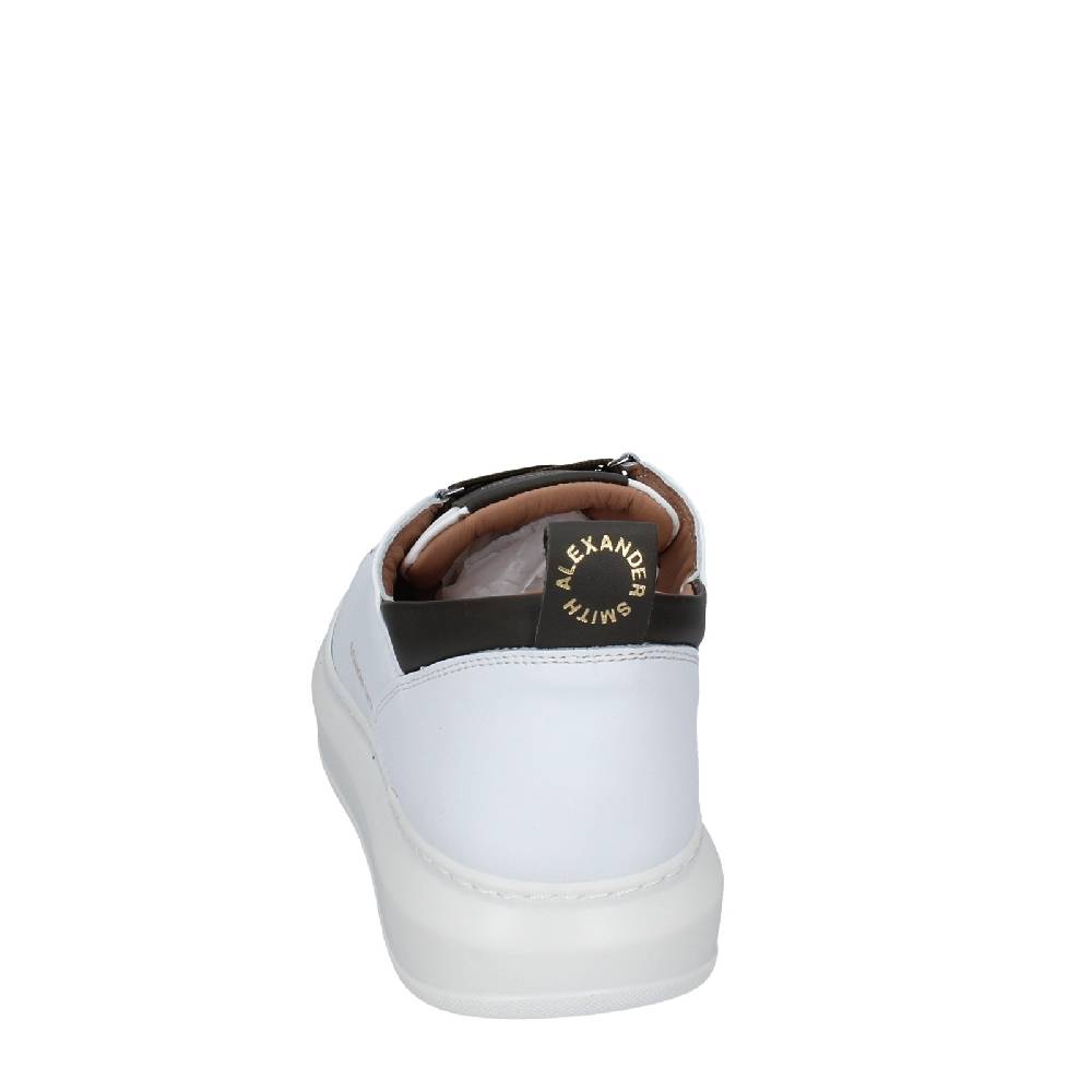scarpe uomo ALEXANDER SMITH sneakers bianco pelle verde EX529 Enormi risparmi