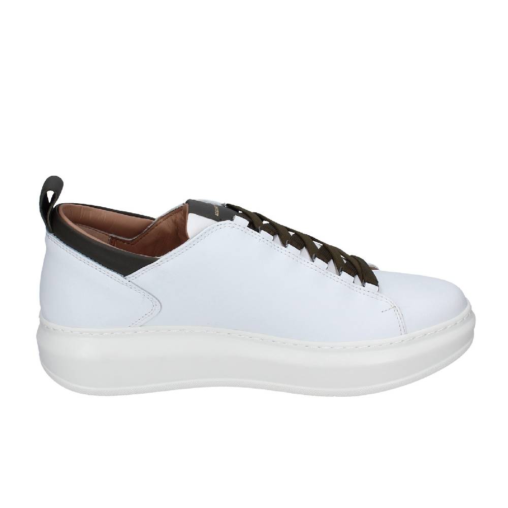 scarpe uomo ALEXANDER SMITH sneakers bianco pelle verde EX529 Enormi risparmi