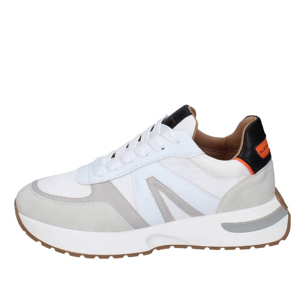 scarpe uomo ALEXANDER SMITH sneakers bianco tessuto pelle EX538 Super Saving Price