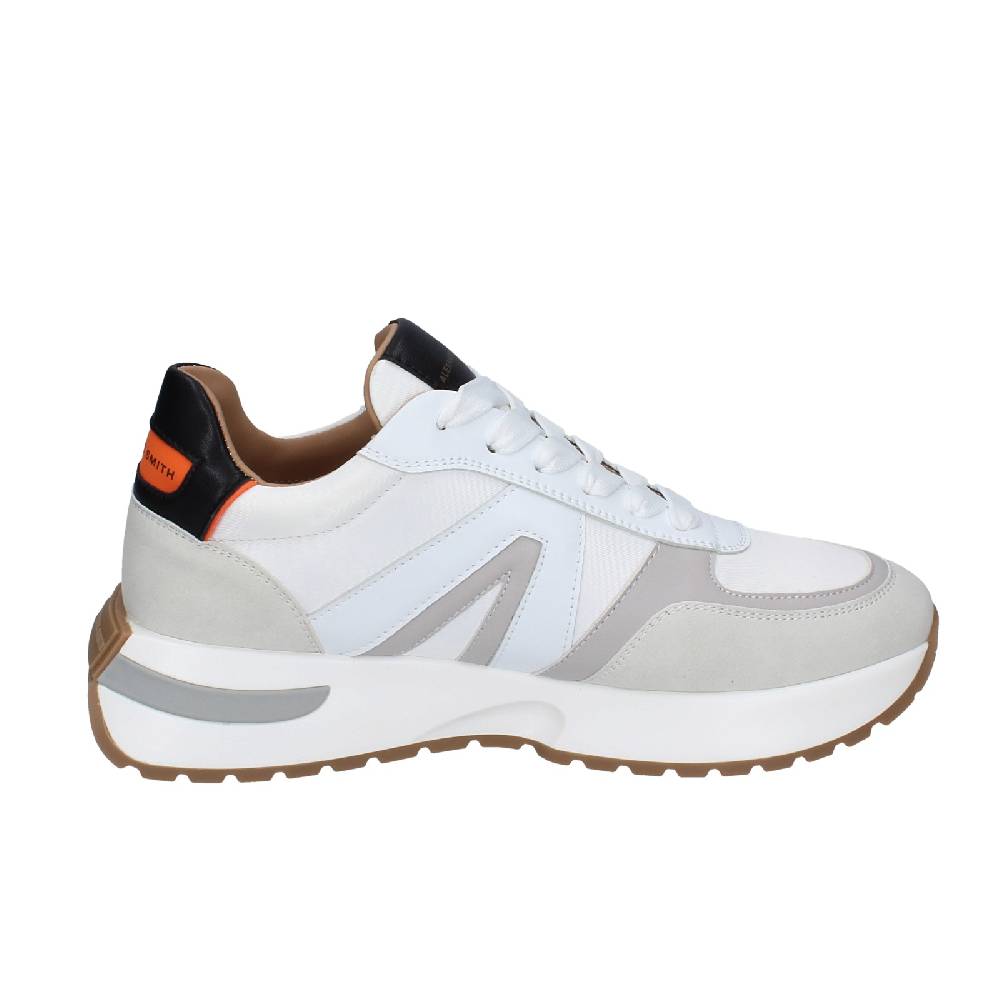 scarpe uomo ALEXANDER SMITH sneakers bianco tessuto pelle EX538 Super Saving Price