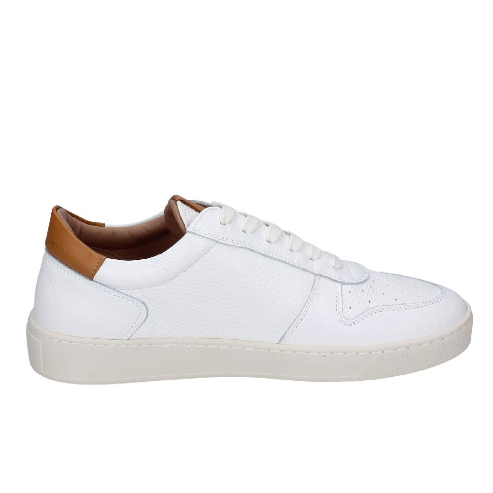 scarpe uomo ALEXANDER SMITH sneakers bianco pelle marrone EX540 Rilascio limitato
