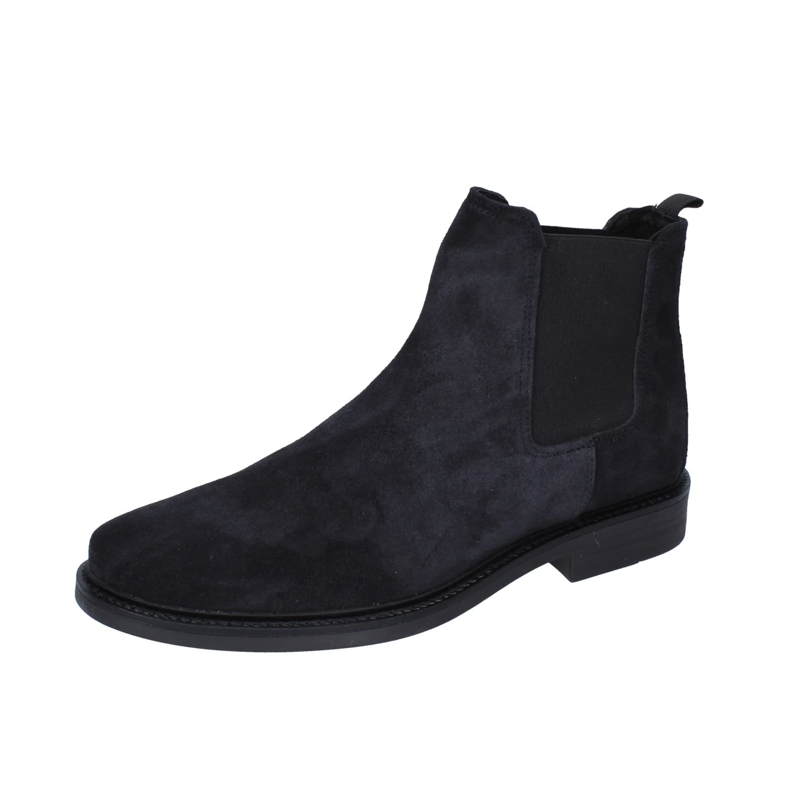 scarpe uomo BRUNO VERRI stivaletti blu camoscio EZ77 Ultimo giorno