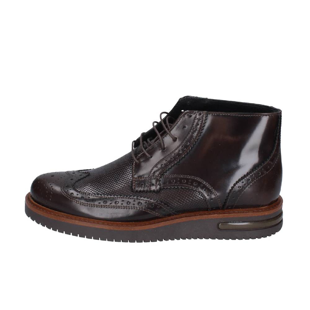 scarpe uomo BRUNO VERRI stivaletti marrone pelle EZ74 Promozione temporanea
