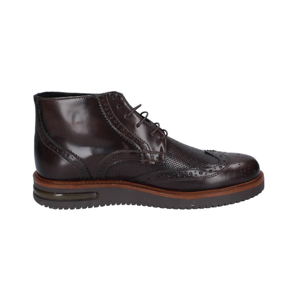 scarpe uomo BRUNO VERRI stivaletti marrone pelle EZ74 Promozione temporanea