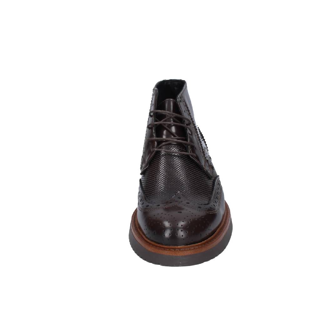 scarpe uomo BRUNO VERRI stivaletti marrone pelle EZ74 Promozione temporanea