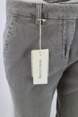 pantaloni donna HENRY COTTON'S 42 grigio cotone AN584 Trasporto libero internazionale