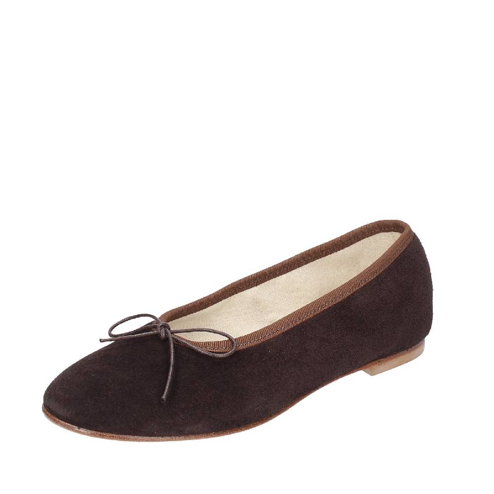 scarpe donna ANNIEL ballerine marrone camoscio EX285 Consegna Veloce