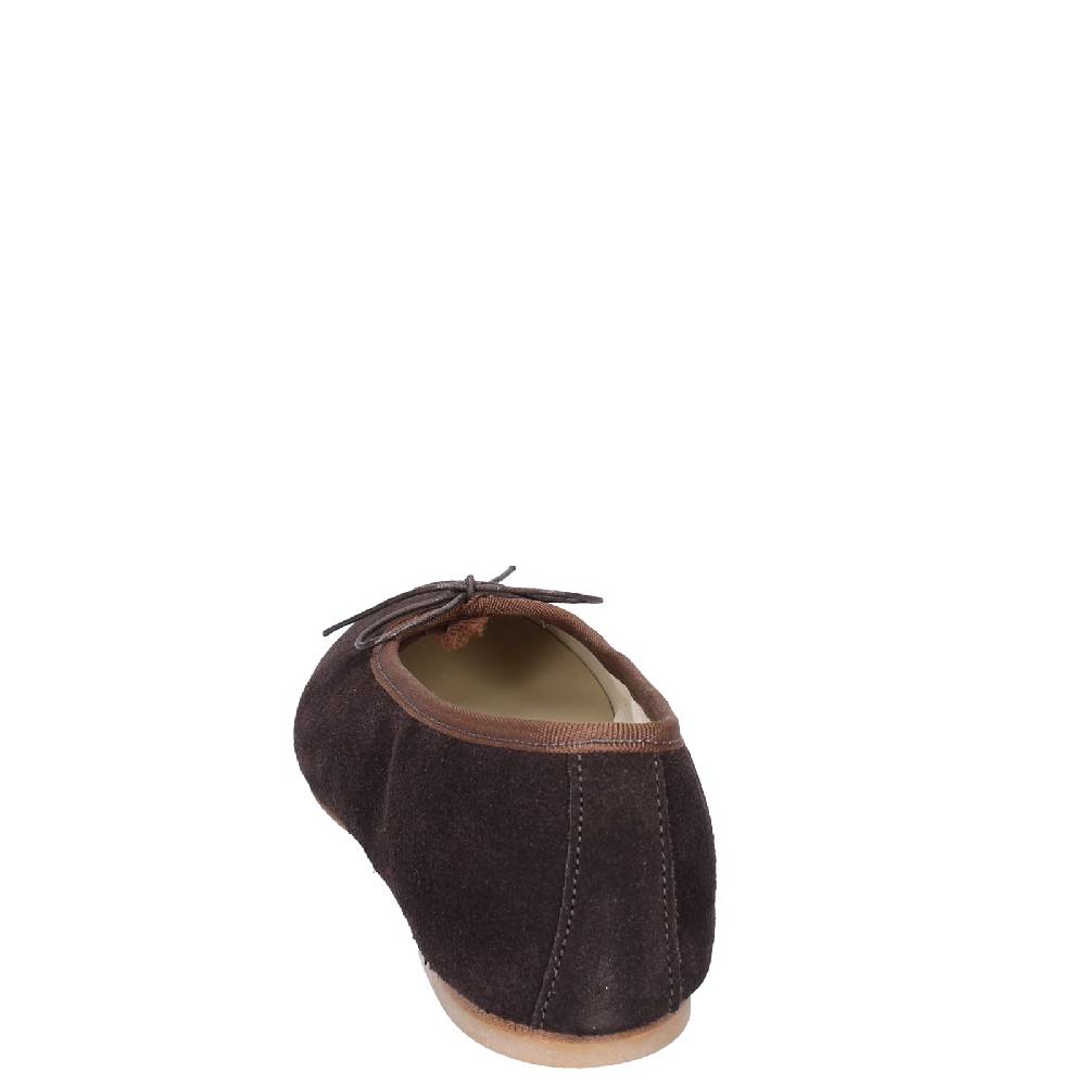 scarpe donna ANNIEL ballerine marrone camoscio EX285 Consegna Veloce