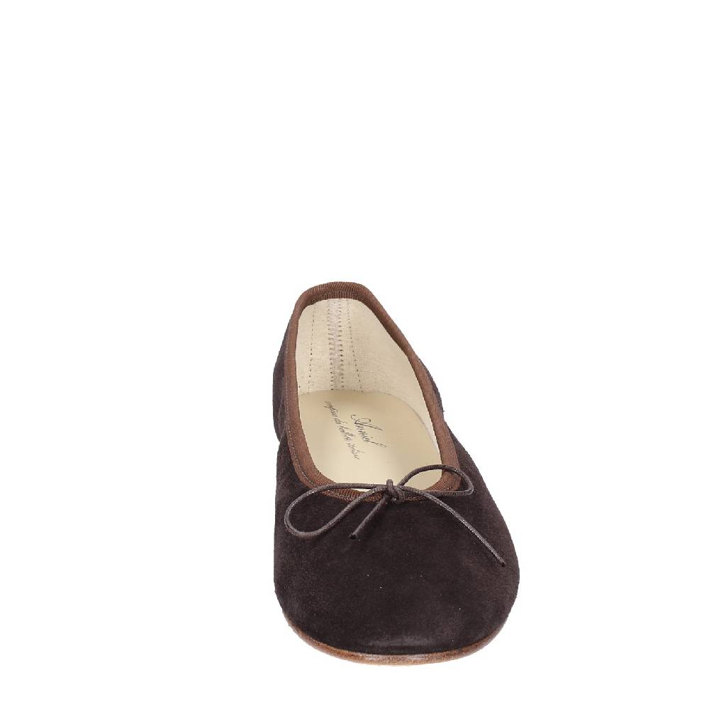 scarpe donna ANNIEL ballerine marrone camoscio EX285 Consegna Veloce