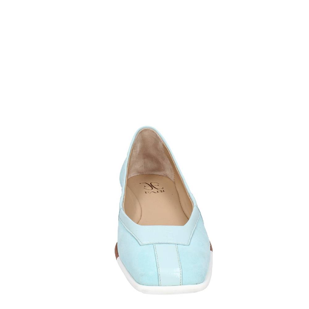 scarpe donna FABI ballerine celeste camoscio vernice EX305 Fino Al -60%