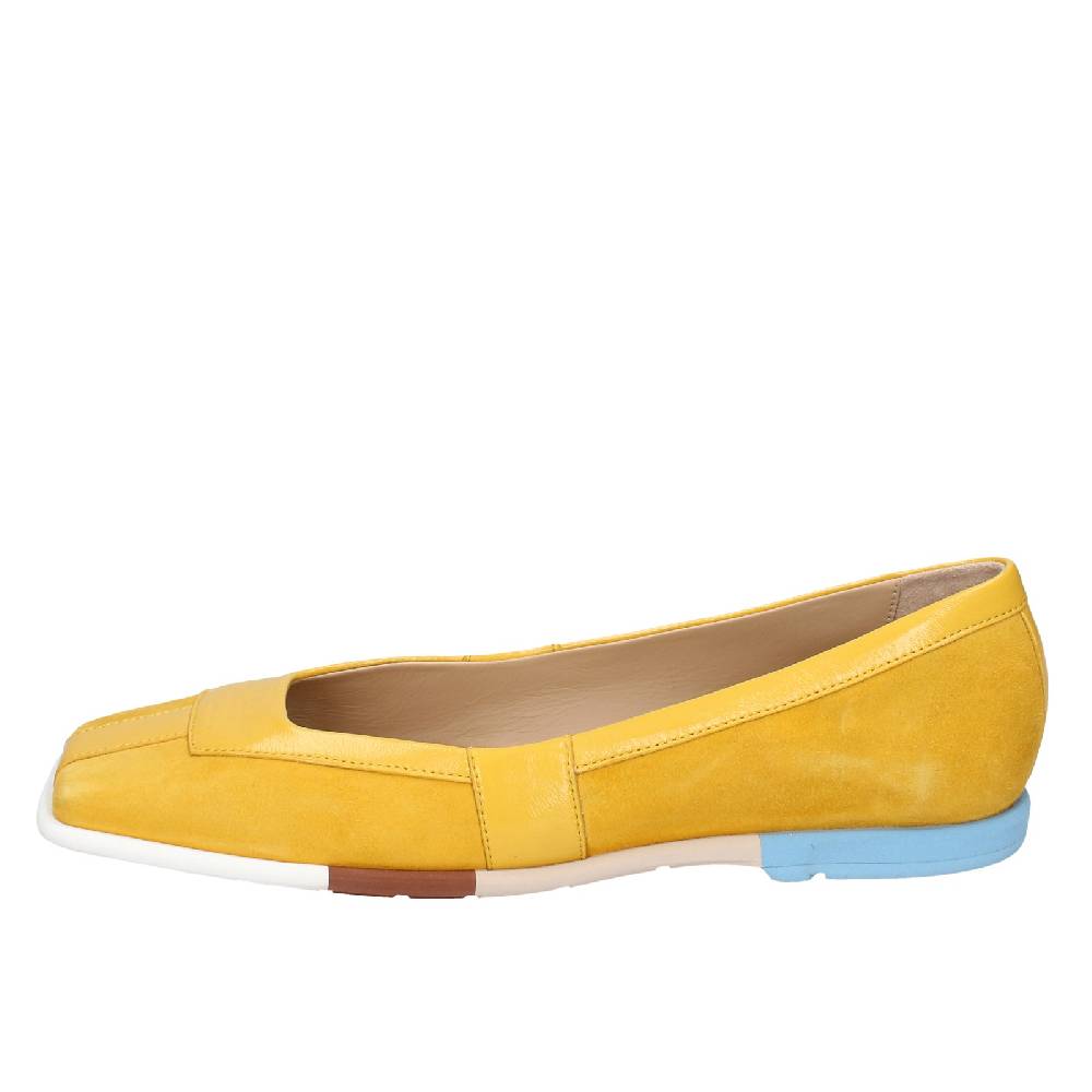 scarpe donna FABI ballerine giallo camoscio vernice EX306 Prezzo Ridotto