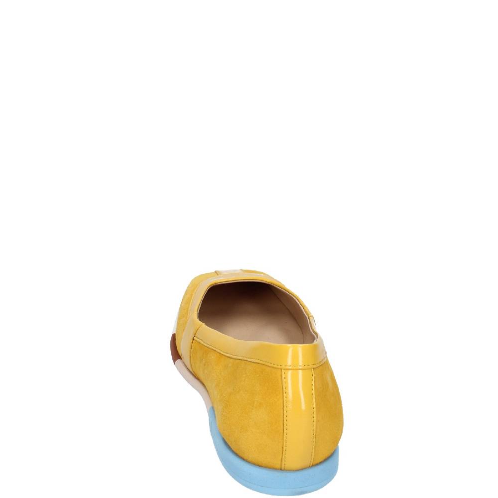 scarpe donna FABI ballerine giallo camoscio vernice EX306 Prezzo Ridotto