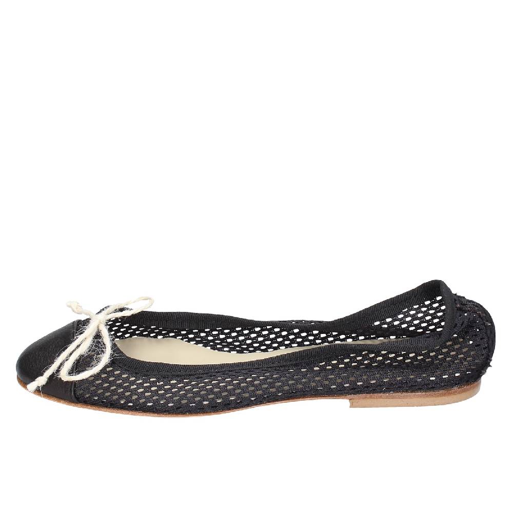 scarpe donna ANNIEL ballerine nero tessuto pelle EX274 Convenienza