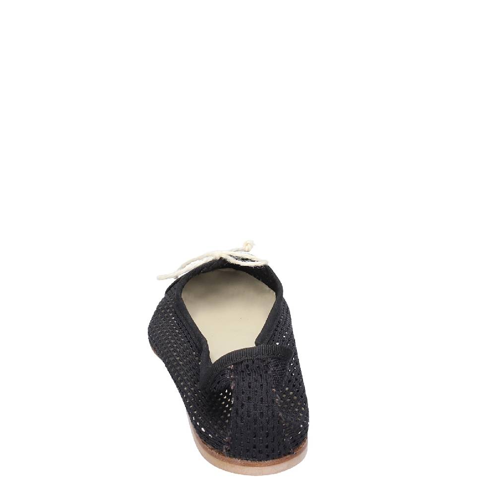 scarpe donna ANNIEL ballerine nero tessuto pelle EX274 Convenienza