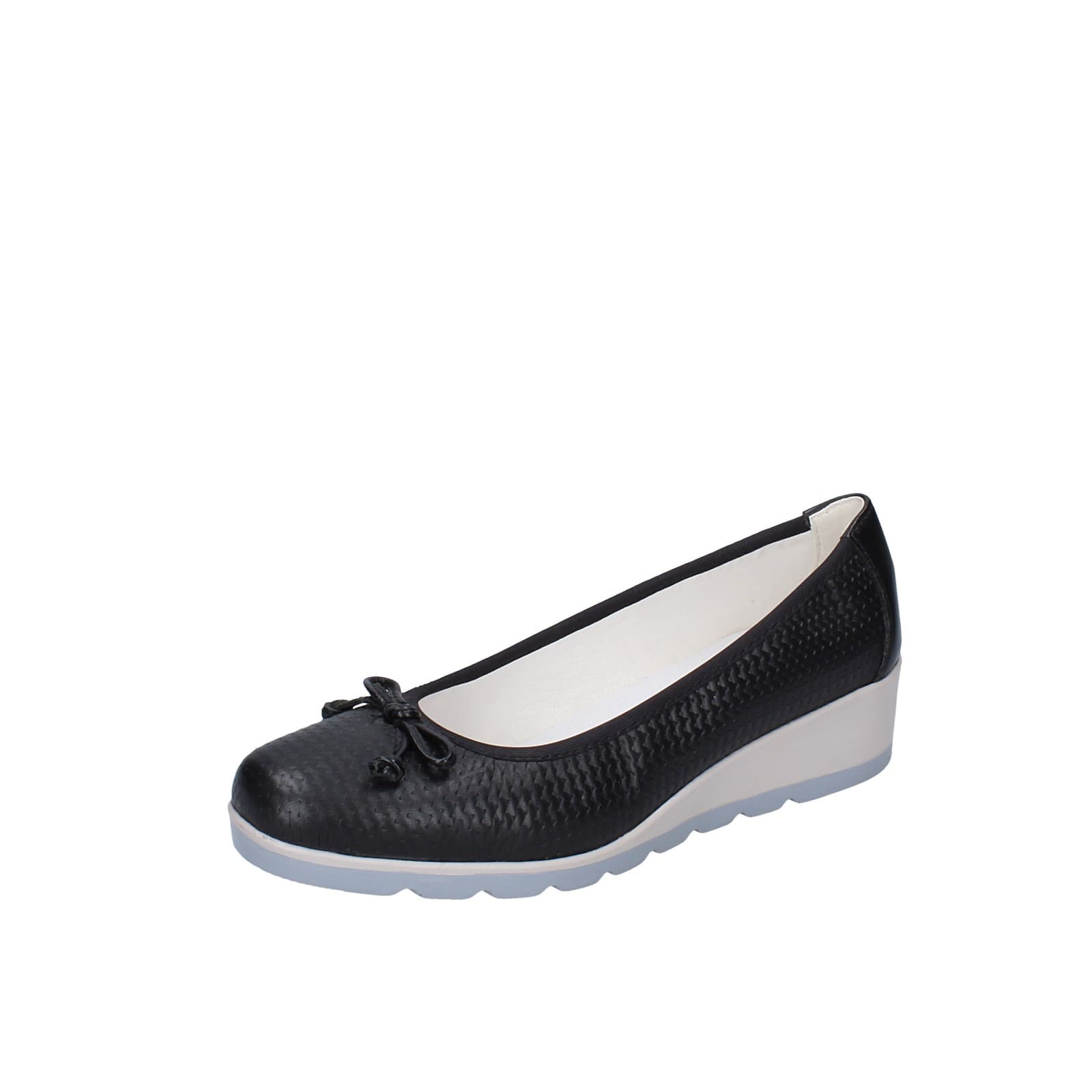 scarpe donna BLUEROSE ballerine nero pelle tessuto EY328 Presa
