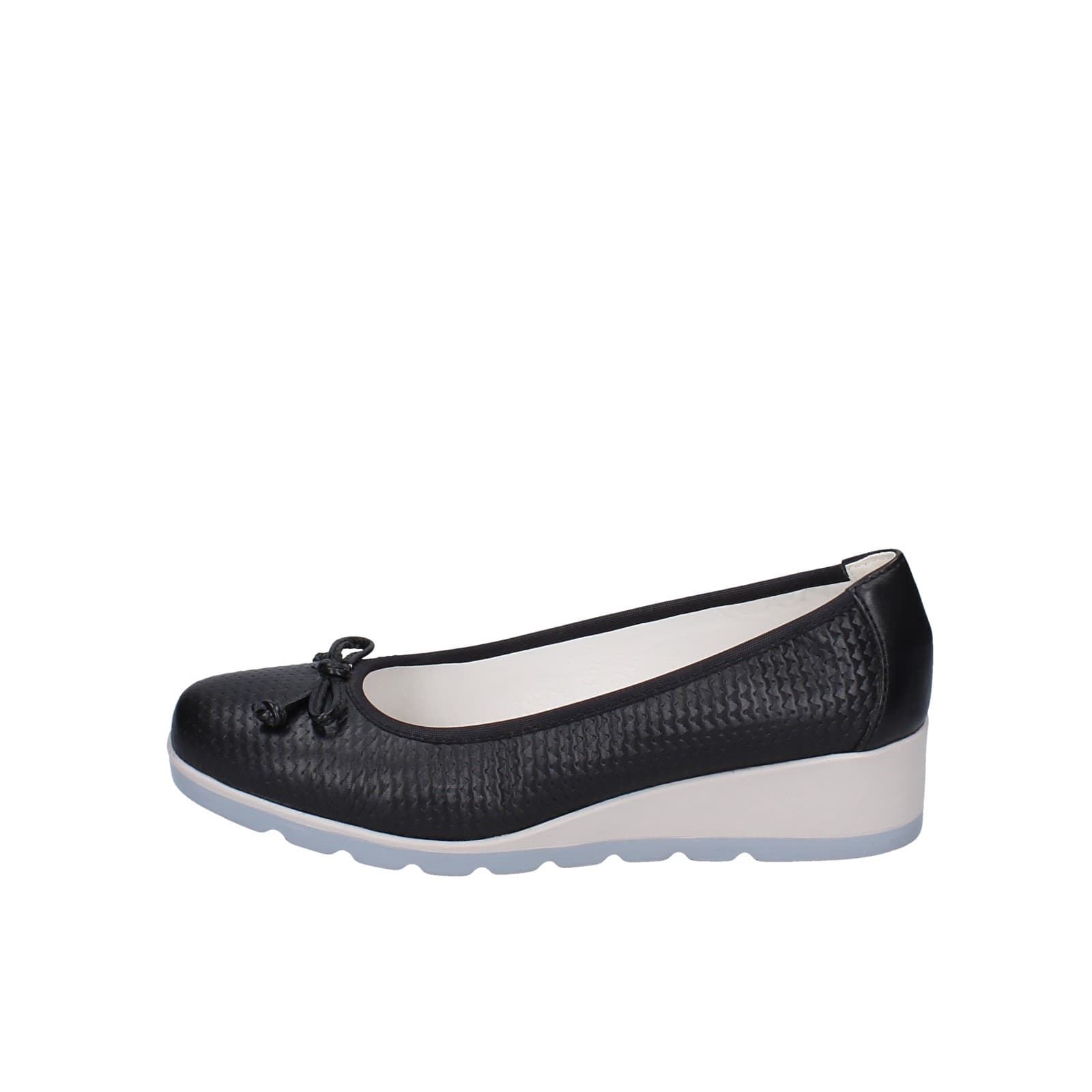 scarpe donna BLUEROSE ballerine nero pelle tessuto EY328 Presa