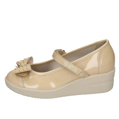 scarpe donna AGILE by RUCOLINE ballerine beige vernice 242 BD175 Sconto