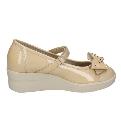 scarpe donna AGILE by RUCOLINE ballerine beige vernice 242 BD175 Sconto