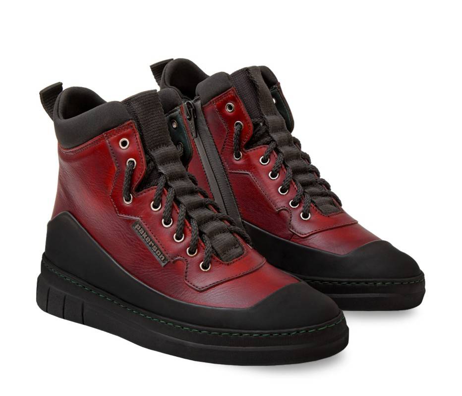 Pakerson STIVALETTO APUANE PELLE ROSSO BORDEAUX Vendita Calda