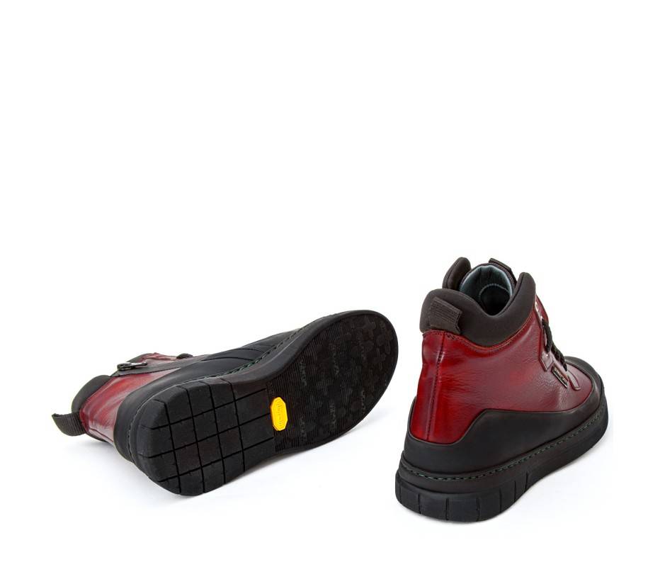 Pakerson STIVALETTO APUANE PELLE ROSSO BORDEAUX Vendita Calda