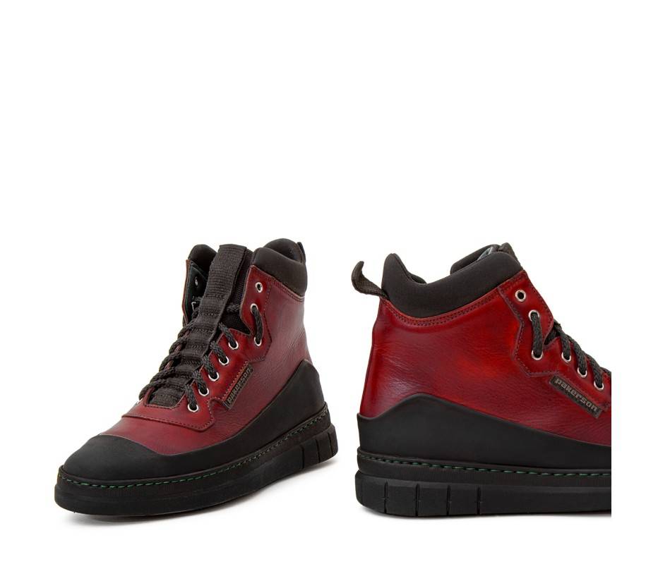 Pakerson STIVALETTO APUANE PELLE ROSSO BORDEAUX Vendita Calda