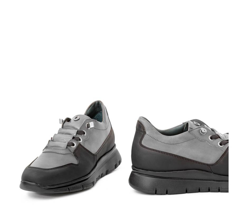 Pakerson SNEAKER AMIATA PELLE GRIGIO SMOG Saldi Di Fabbrica