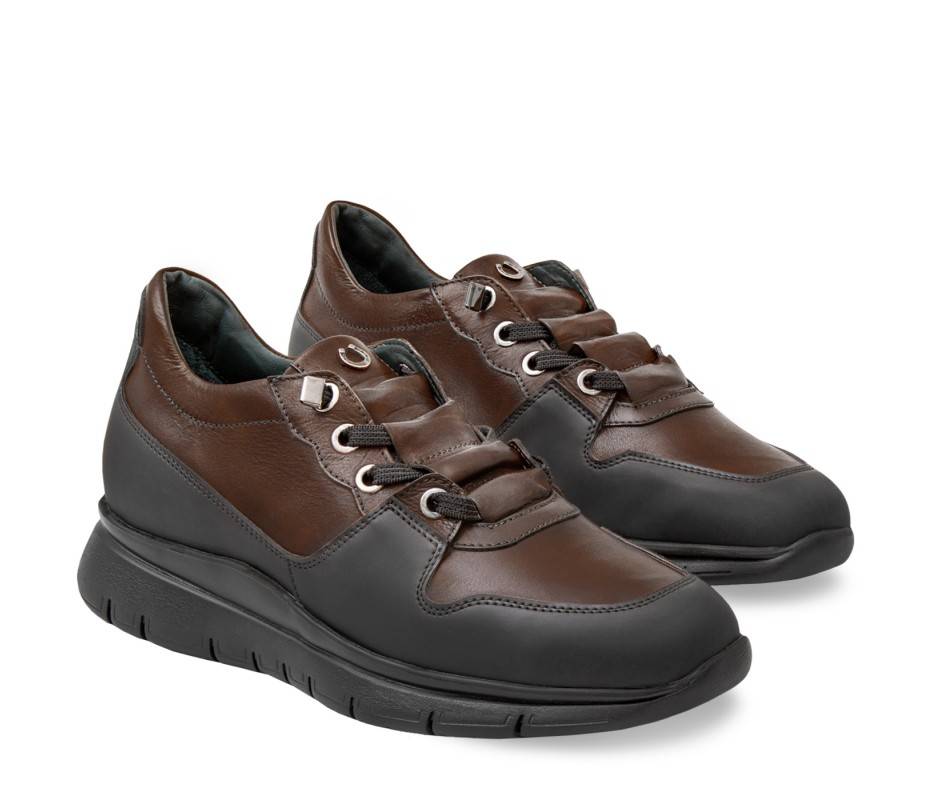 Pakerson SNEAKER AMIATA PELLE CIOCCOLATO Nuova