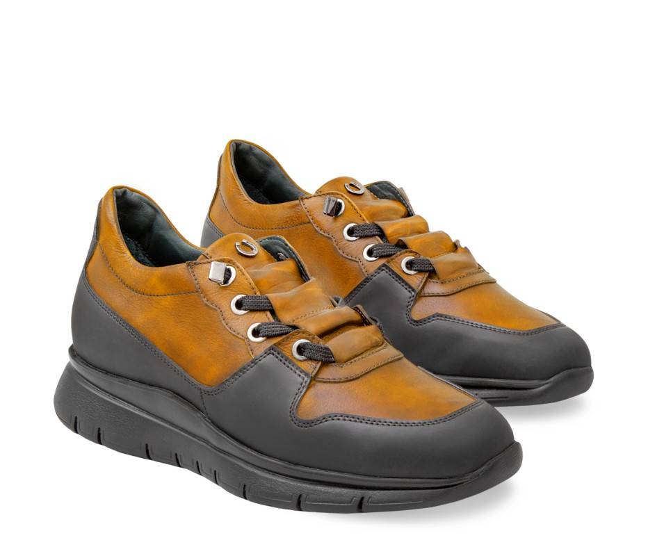 Pakerson SNEAKER AMIATA PELLE GIALLO SENAPE 2025